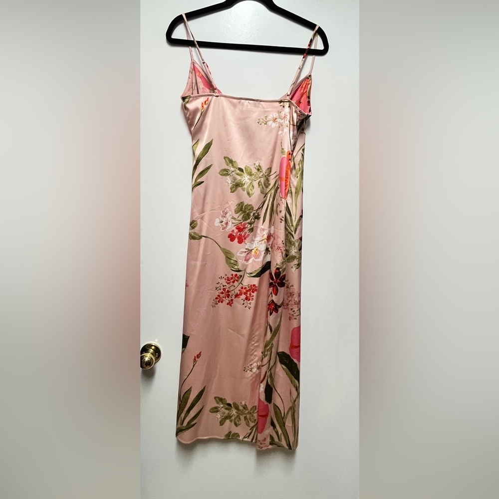 Lulus Remarkable Entrance Pink Floral Print midi Dress Size Small - Picture 4 of 5